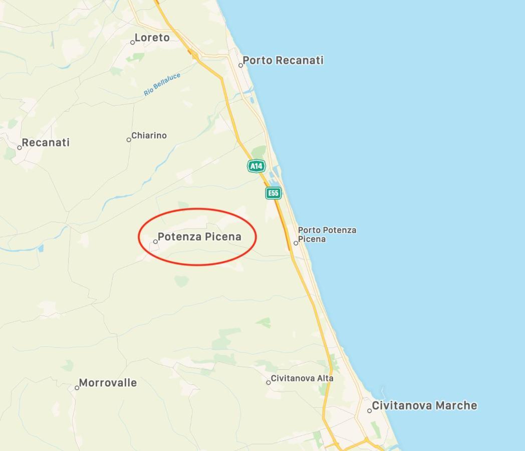 Romantik Zimmer Potenza Picena Eksteriør billede